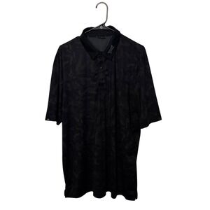 PXG Polo Shirt Mens Large Black Gray Camo Parsons Xtreme Golf Performance